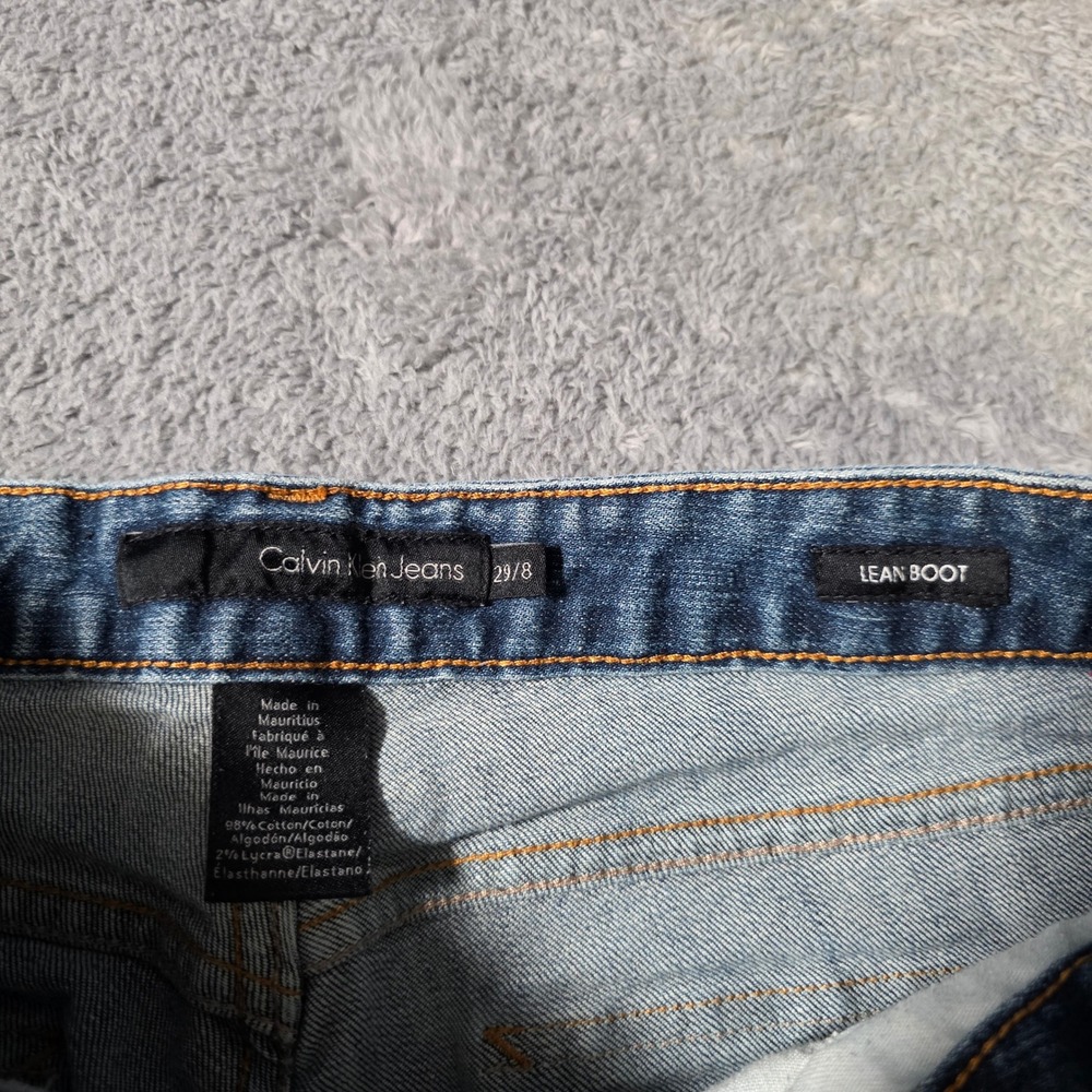 Calvin Klein Womens 29/8 Lean Boot Jeans Blue Medium Wash Flap Pocket Stretch - Picture 6 of 8